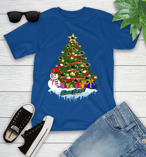 San Jose Sharks Merry Christmas NHL Hockey Sports Youth T-Shirt 9