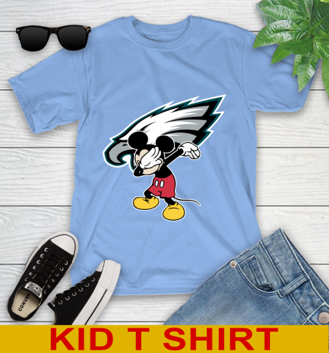 Philadelphia Eagles NFL Football Dabbing Mickey Disney Sports Youth T-Shirt 11