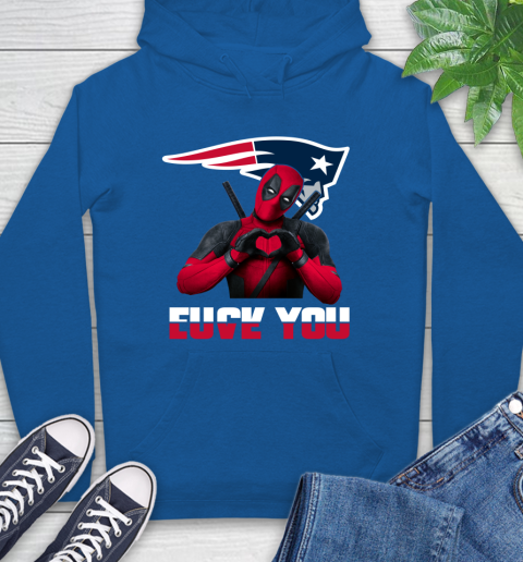 NHL New England Patriots Deadpool Love You Fuck You Football Sports Hoodie 9