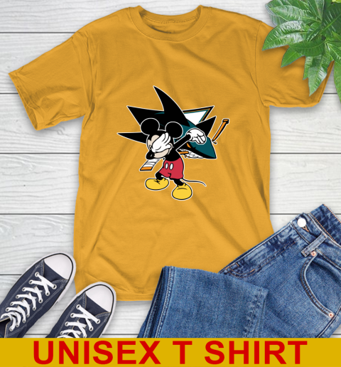 San Jose Sharks NHL Hockey Dabbing Mickey Disney Sports T-Shirt 3