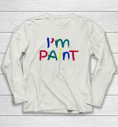 I Heart Love To Finger Paint Couple Valentine I'm Paint Long Sleeve T-Shirt 7