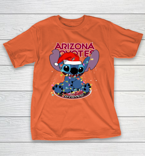Arizona Coyotes NHL Hockey noel stitch Christmas T-Shirt 3