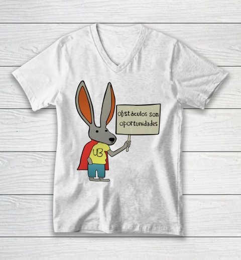 Rick Flag Shirt  Ultra Bunny with a Sign V-Neck T-Shirt