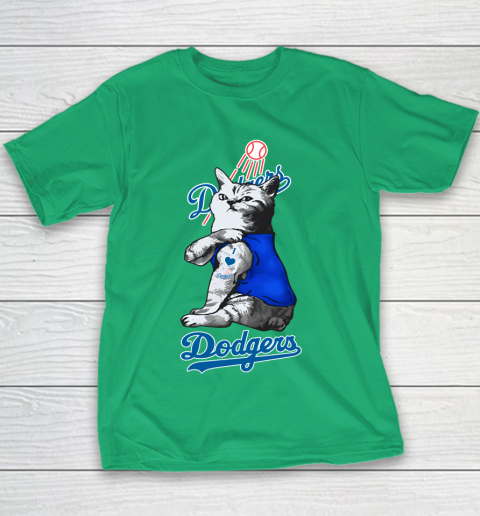 MLB Baseball My Cat Loves Los Angeles Dodgers Youth T-Shirt 3