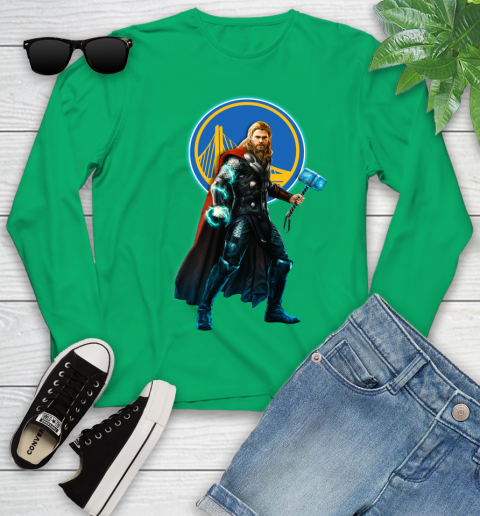 NBA Thor Avengers Endgame Basketball Golden State Warriors Youth Long Sleeve 6