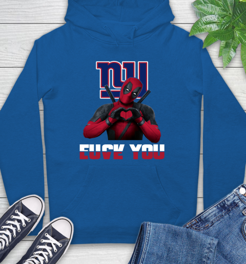 NHL New York Giants Deadpool Love You Fuck You Football Sports Hoodie 9