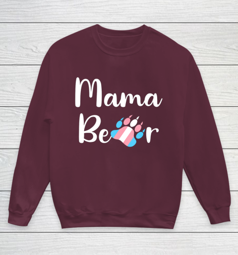Mama Bear Transgender Mom T Shirt Trans Pride Gift Youth Sweatshirt 4