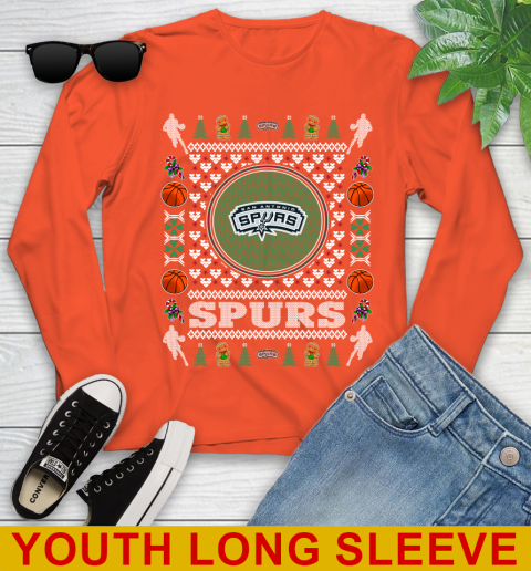 San Antonio Spurs Merry Christmas NBA Basketball Loyal Fan Youth Long Sleeve 3