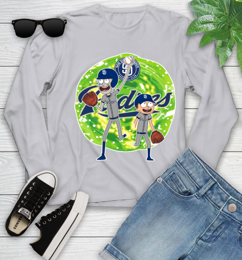 MLB San Diego Padres Rick And Morty Baseball Sports Youth Long Sleeve 5