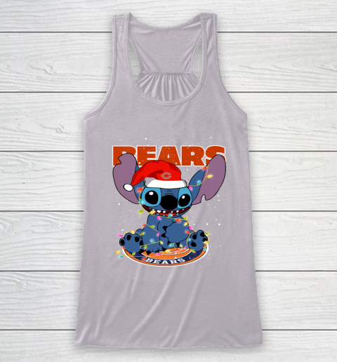 Chicago Bears NFL Football noel stitch Christmas Racerback Tank 3