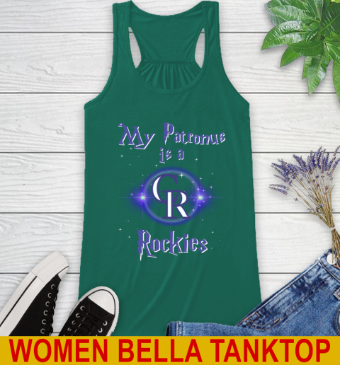 MLB Baseball Harry Potter My Patronus Is A Colorado Rockies Racerback Tank 5