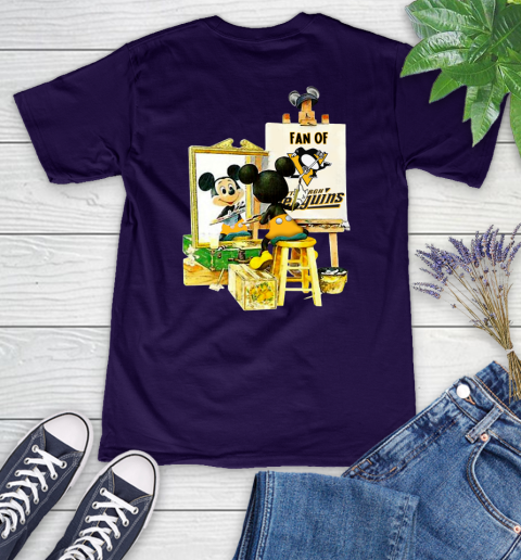 NHL Hockey Pittsburgh Penguins Mickey Drawing Shirt 74