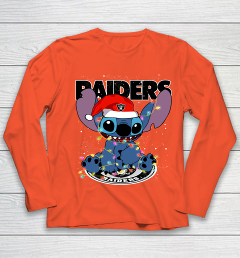 Oakland Raiders NFL Football noel stitch Christmas Youth Long Sleeve 2
