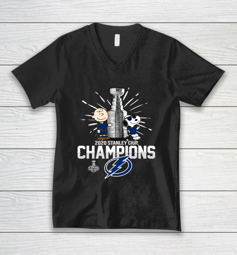2020 Stanley Cup Champion Tampa Bay Lightning Snoopy V-Neck T-Shirt