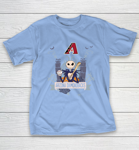 MLB Arizona Diamondbacks Baseball Jack Skellington Halloween T-Shirt 10