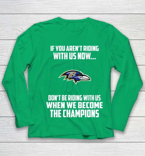 NFL Baltimore Ravens Football We Become The Champions Youth Long Sleeve 4