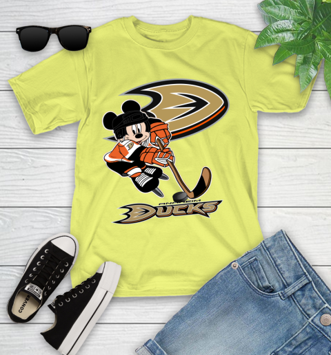 NHL Anaheim Ducks Mickey Mouse Disney Hockey T Shirt Youth T-Shirt 8