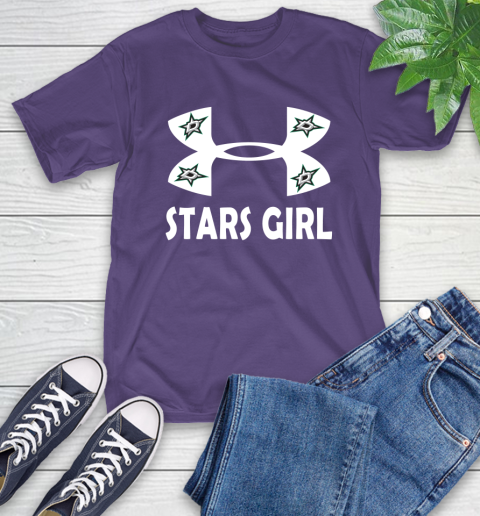 NHL Dallas Stars Girl Under Armour Hockey Sports T-Shirt 5