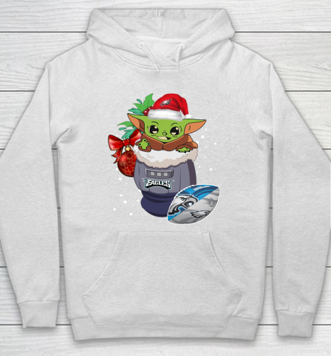 Philadelphia Eagles Christmas Baby Yoda Star Wars Funny Happy NFL Hoodie