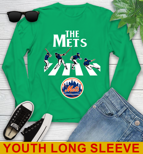 MLB Baseball New York Mets The Beatles Rock Band Shirt Youth Long Sleeve 7