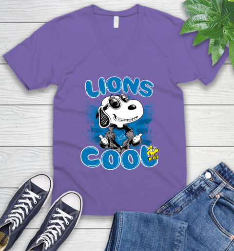NFL Football Detroit Lions Cool Snoopy Shirt V-Neck T-Shirt 8