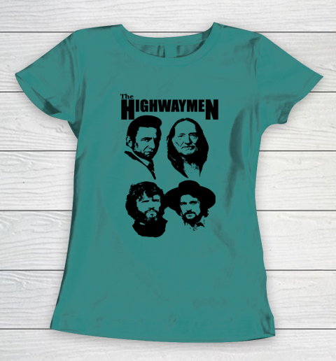 Willie Nelson Johnny Cash Outlaw Country Super Group The Highwaymen Women's T-Shirt 10