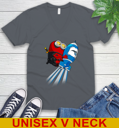 NBA Basketball Orlando Magic Deadpool Minion Marvel Shirt V-Neck T-Shirt 4