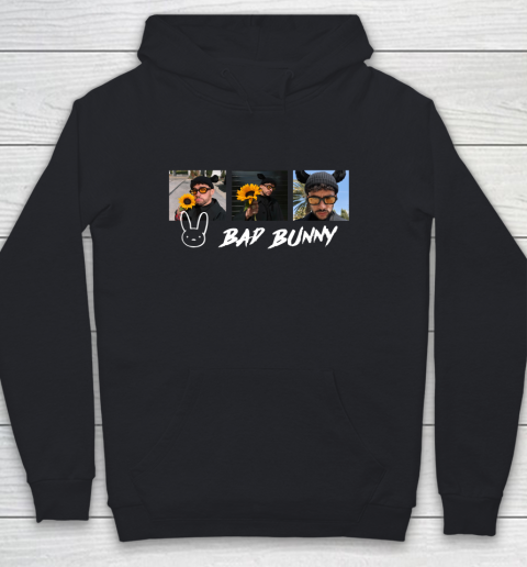 Three Images Bad Bunny Rapper gift Youth Hoodie