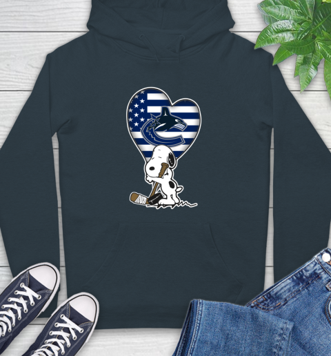 Vancouver Canucks NHL Hockey The Peanuts Movie Adorable Snoopy Hoodie 7