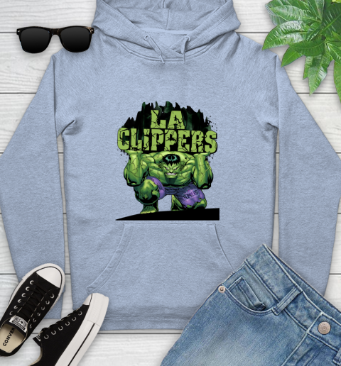LA Clippers NBA Basketball Incredible Hulk Marvel Avengers Sports Youth Hoodie 10