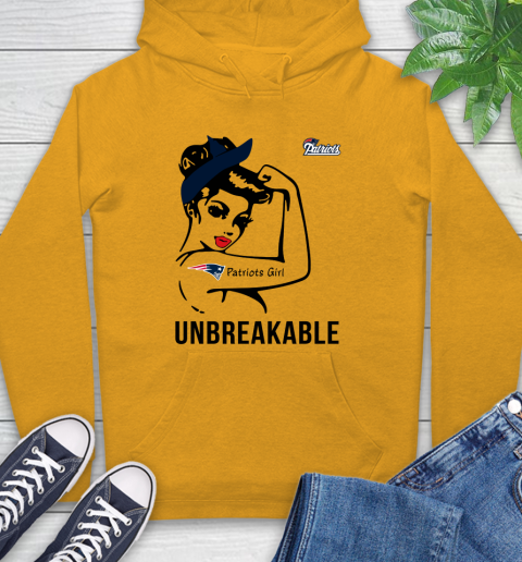 NFL New England Patriots Girl Unbreakable Football Sports Hoodie 2