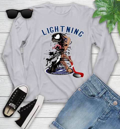 NHL Tampa Bay Lightning Hockey Venom Groot Guardians Of The Galaxy Youth Long Sleeve 5