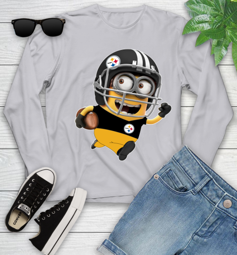 NFL Pittsburgh Steelers Minions Disney Football Sports Youth Long Sleeve 5