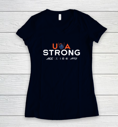 UVA Strong Women's V-Neck T-Shirt 2