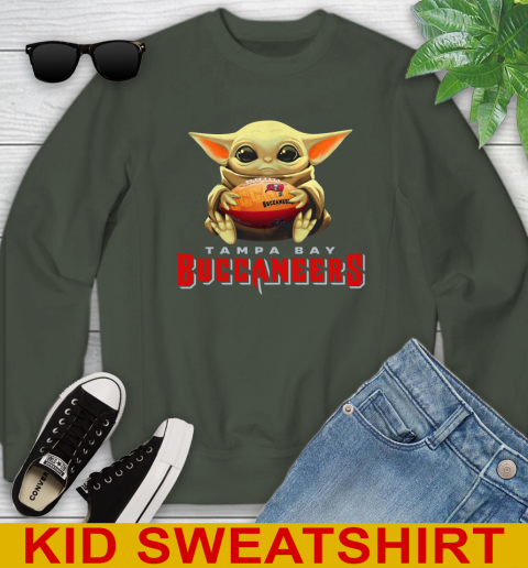 NFL Football Tampa Bay Buccaneers Baby Yoda Star Wars Shirt Youth Sweatshirt 9