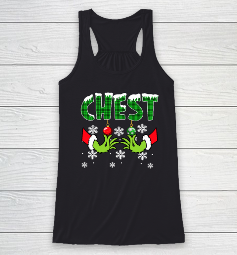 Chest Nuts Christmas Shirt Funny Matching Couple Chestnuts Racerback Tank