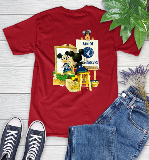 NBA Basketball Minnesota Timberwolves Mickey Drawing Shirt 92