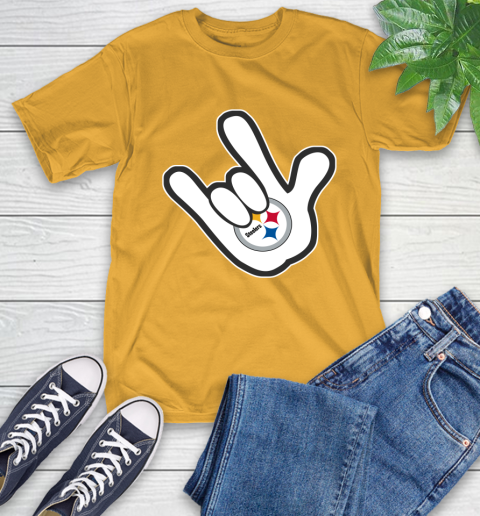 Pittsburgh Steelers NFL Football Mickey Rock Hand Disney T-Shirt 3