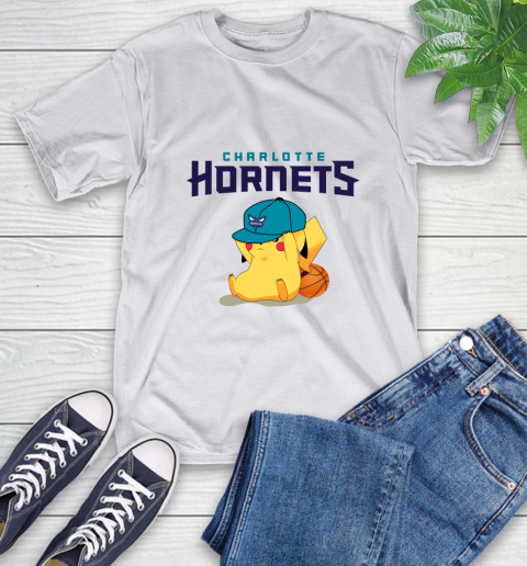 NBA Pikachu Basketball Sports Charlotte Hornets T-Shirt 12