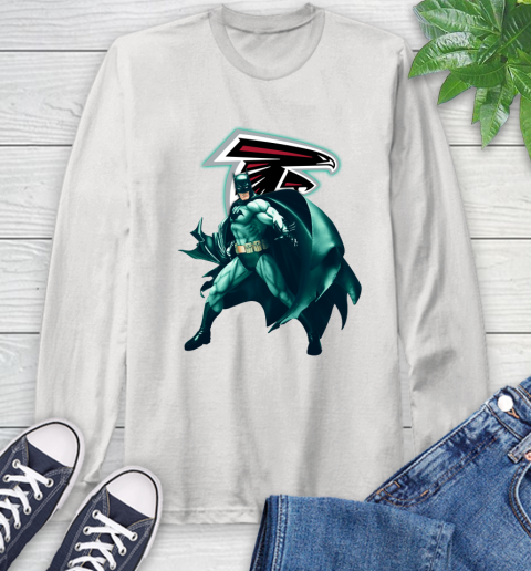 NFL Batman Football Sports Atlanta Falcons Long Sleeve T-Shirt
