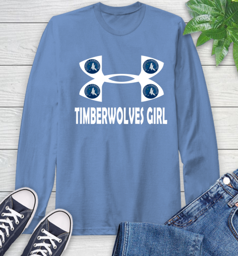 NBA Minnesota Timberwolves Girl Under Armour Basketball Sports Long Sleeve T-Shirt 12