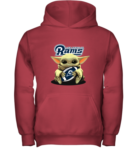 Baby Yoda Loves The Los Angeles Rams - Rookbrand