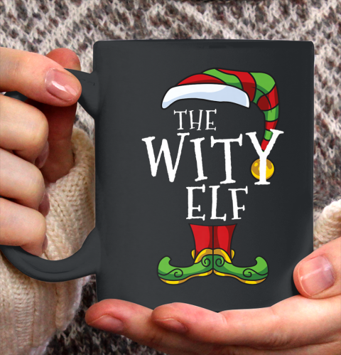 Witty Elf Family Matching Christmas Group Funny Pajama Ceramic Mug 11oz