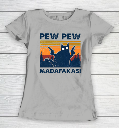 Cat Pew Pew Madafakas Vintage Women's T-Shirt 8