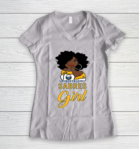 Buffalo Sabres Girl NHL Women's V-Neck T-Shirt 2