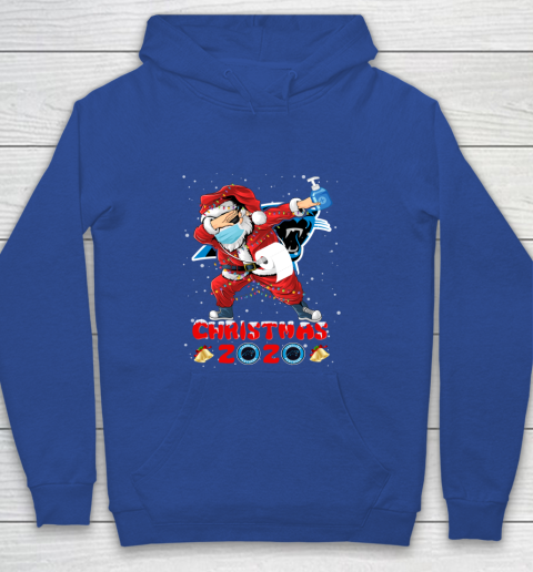 Carolina Panthers Funny Santa Claus Dabbing Christmas 2020 NFL Youth Hoodie 6