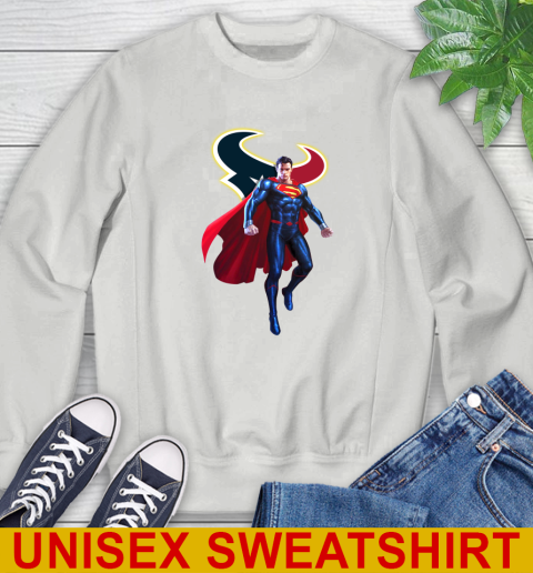 NFL Superman DC Sports Football Houston Texans Sweatshirt 5