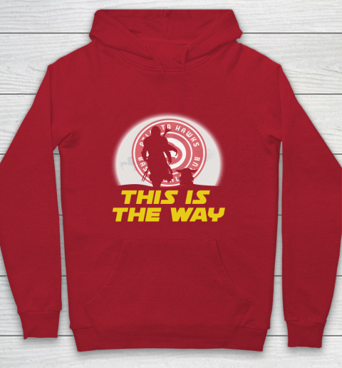 Atlanta Hawks NBA Basketball Star Wars Yoda And Mandalorian This Is The Way Youth Hoodie 7