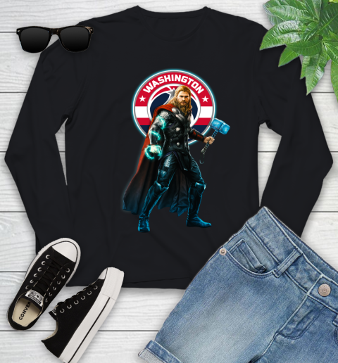 NBA Thor Avengers Endgame Basketball Washington Wizards Youth Long Sleeve 2