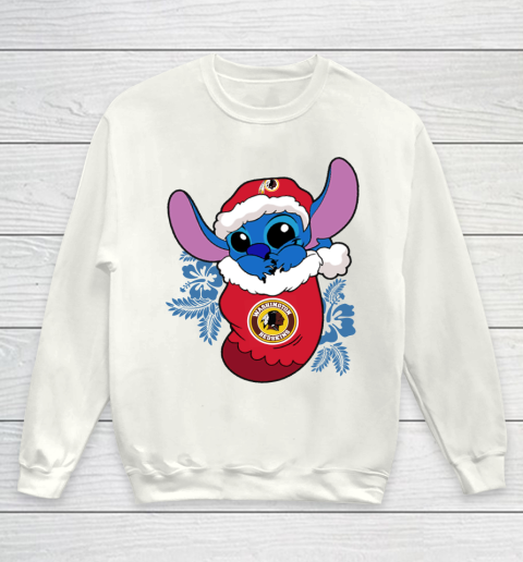 Washington Redskins Christmas Stitch In The Sock Funny Disney NFL Youth Sweatshirt 2